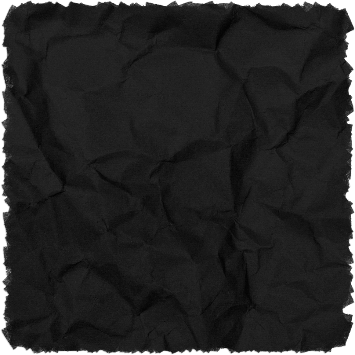 Black Crumpled Torn Paper